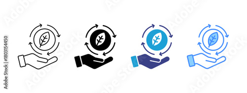 Sustainable icon set multiple style collection