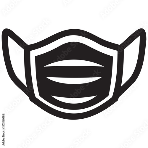 Face mask vector icon protective equipment for health care and safety