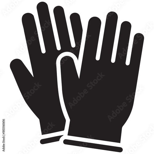 Gloves vector icon protection for hands from infection medical equipment