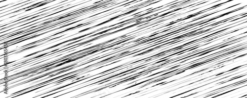 Seamless scratch texture background. Old grunge diagonal brush strokes wallpaper. Distress etched lines surface overlay. Black and white rough slanted stripe backdrop. Vector weathered pattern