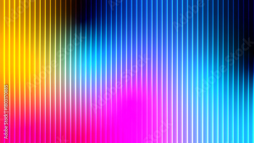 Vibrant abstract background with vertical stripes of rainbow colors and light effects