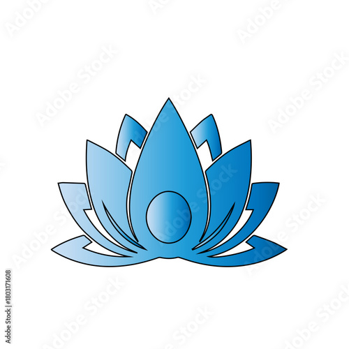 Serene Blue Lotus Wellness Symbol