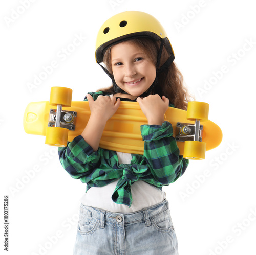 Adorable little girl with s...