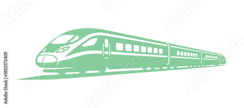 Fast train icon graphic set against a white background, symbol and sign