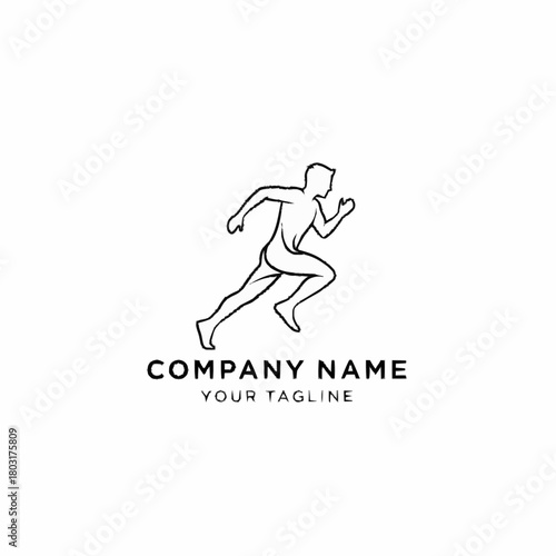 Dynamic Runner Logo - A Sleek and Modern Design for Sports and Fitness Brands.
