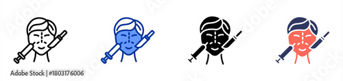 Plastic Surgeon icon set multiple style collection