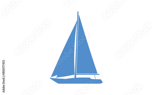 sailboat on white background