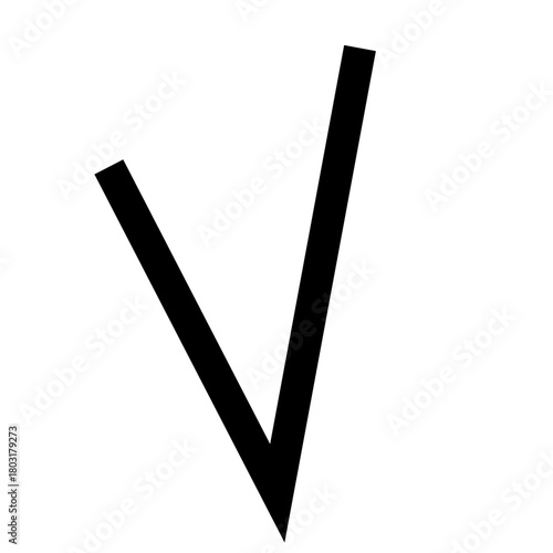 A bold-lined acute angle illustrated in simple flat style, ideal for geometry education, math worksheets, learning diagrams, and clean minimal instructional graphics.