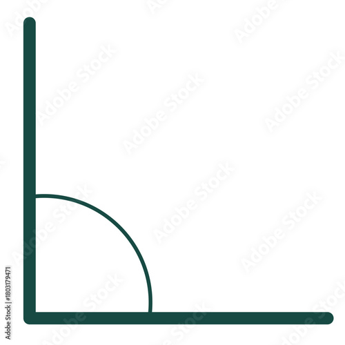 A right angle diagram illustrated in a clean flat style, ideal for math lessons, geometry worksheets, educational visuals, and simple academic design resources.