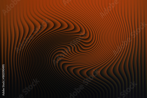 Abstract swirl of orange and black lines creating a hypnotic visual effect