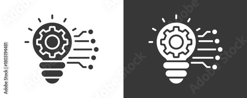 Technology Icon Set Vector Collection Isolated In Black And White