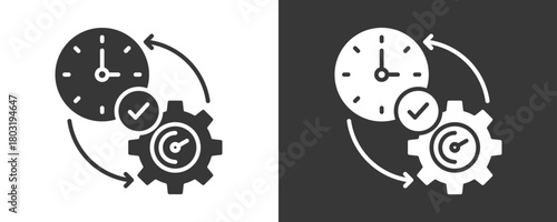 Efficiency Icon Set Vector Collection Isolated In Black And White
