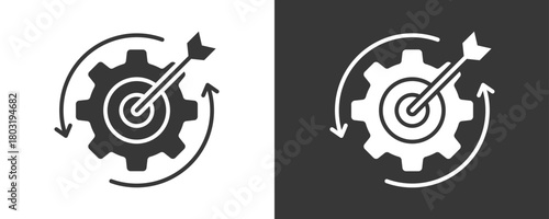 Accuracy Icon Set Vector Collection Isolated In Black And White