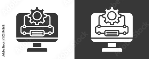 Algorithm Icon Set Vector Collection Isolated In Black And White