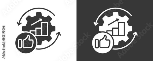 Advantage Icon Set Vector Collection Isolated In Black And White