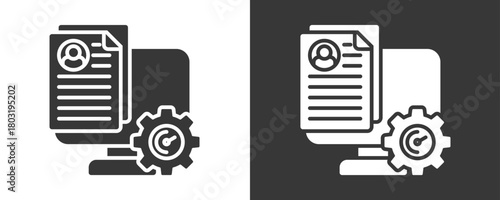 Curriculum Vitae Icon Set Vector Collection Isolated In Black And White