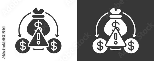 Reduce Cost Icon Set Vector Collection Isolated In Black And White