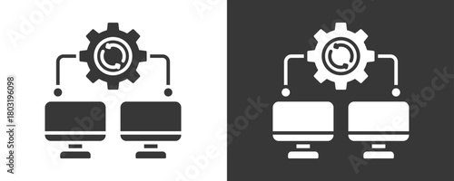 Software Icon Set Vector Collection Isolated In Black And White