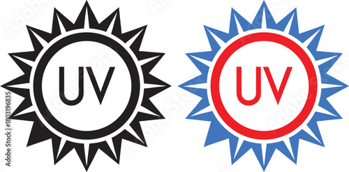 UV index sun symbol icon