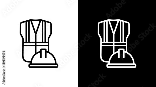 High Visibility  White Icon Set Design