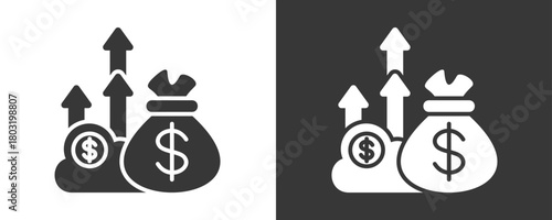 Revenue Icon Set Vector Collection Isolated In Black And White