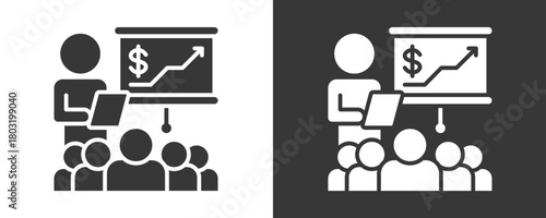 Training Icon Set Vector Collection Isolated In Black And White