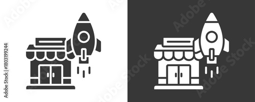 Start Up Icon Set Vector Collection Isolated In Black And White