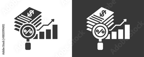 Taxation Icon Set Vector Collection Isolated In Black And White