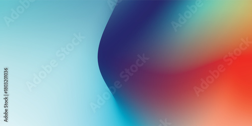 Abstract Gradient Background with Smooth Color Transitions and Curved Edge.
