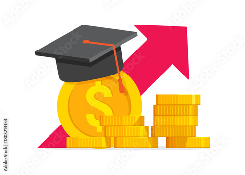 Financial education concept stock illustration