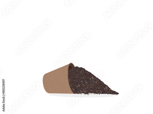 Soil used for growing plants.