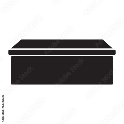 Rectangular Casket Silhouette Icon