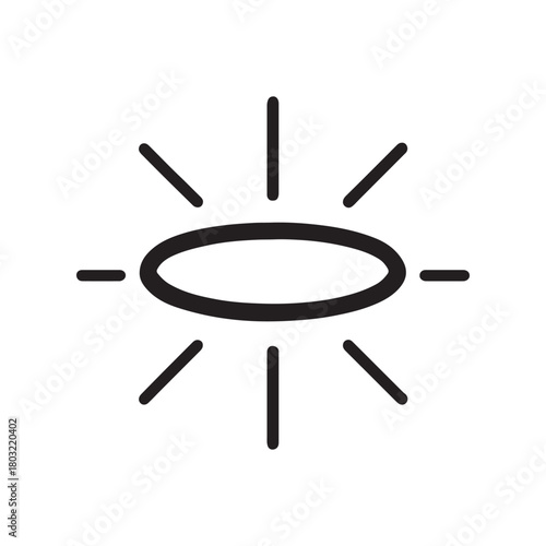 Angel Halo Glow Outline Icon