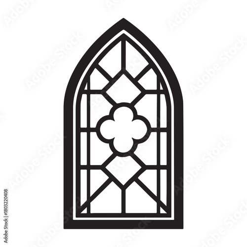  Gothic Stained-Glass Window Icon