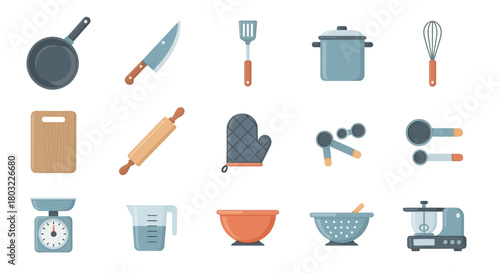 Essential Kitchen Utensils and Cooking Tools Collection.