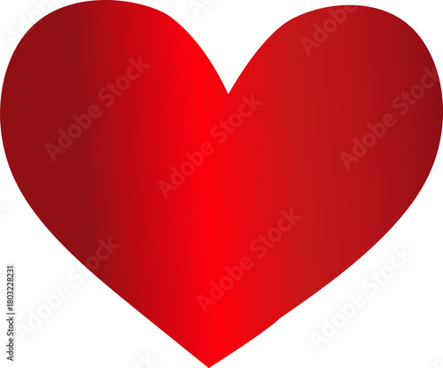 red heart on white background, A classic, stylized red heart with a gradient effect, centrally positioned against a deep black background, creating a dramatic and passionate contrast.