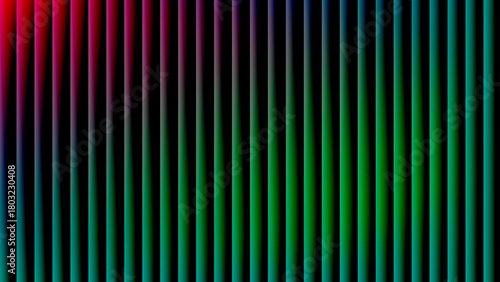 Wavy Reeded Glass Background, Luminous purple teal gradient stripe vector on dark for posters templates and interfaces