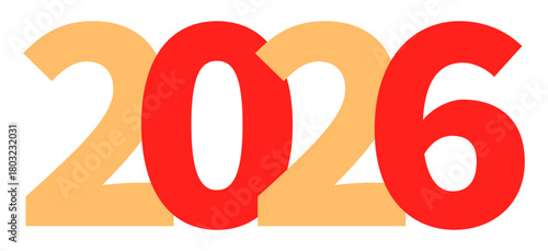 new year icon vector . 2026