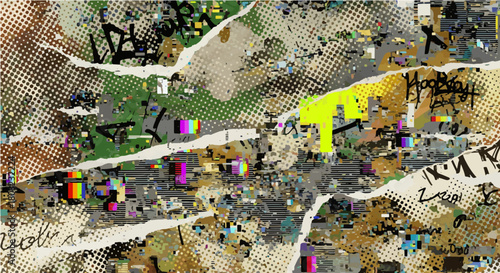 close up of a mosaic of colorful mosaic