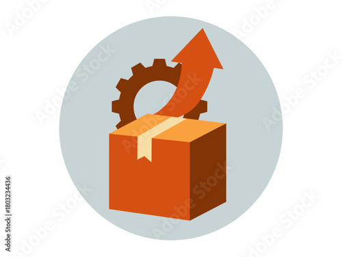 Improvement icon. Product delivery icon. Flat vector icons. Illustration concept.