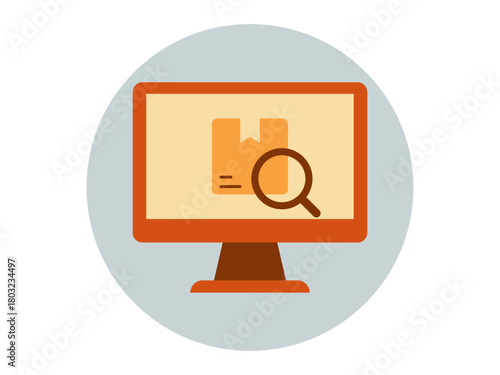 Monitoring product icon. Product delivery icon. Flat vector icons. Illustration concept.