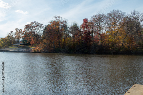 Fall Leaves over Pond