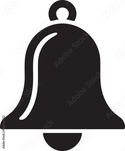 Bell icon vector notification symbol for alerts and reminders on digital platforms