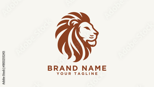 Lion Vector Logo Illustration A Majestic Emblem of Strength and Courage