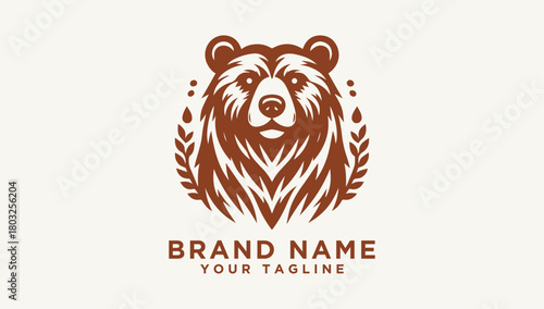 Brown Bear Vector Logo Illustration for Wildlife and Outdoor Brands