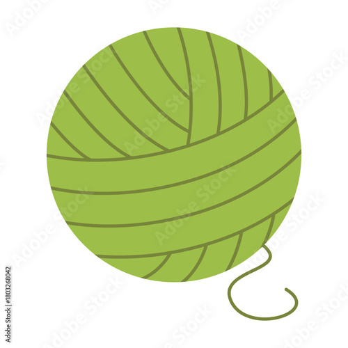 Yarn skein. Isolated white background. Vector illustration. Hand-drawn