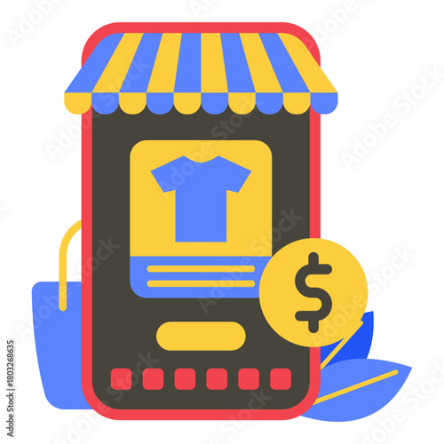 This shopping online illustration is suitable for Cyber Monday.