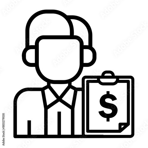 office employees Line Icon