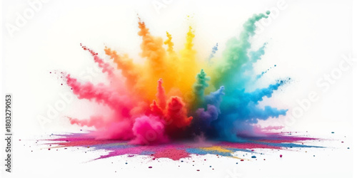 Abstract colorful watercolor art design with paint splashes, ink texture, and paper pattern illustration