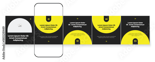 Set of LinkedIn carousel post, social media Instagram carousel post, modern and editable business carousel template design
